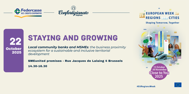 Staying and growing. Local community banks and MSMEs: the business proximity ecosystem for a sustainable and inclusive territorial development